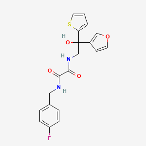 N1-(4-fluorobenzyl)-N2-(2-(furan-3-yl)-2-hydroxy-2-(thiophen-2-yl)ethyl)oxalamide