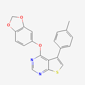 4-(Benzo[d][1,3]dioxol-5-yloxy)-5-(p-tolyl)thieno[2,3-d]pyrimidine
