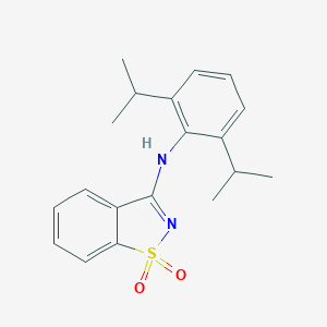 molecular formula C19H22N2O2S B284595 3-(2,6-DIISOPROPYLANILINO)-1H-1,2-BENZISOTHIAZOLE-1,1-DIONE 