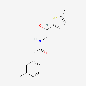 molecular formula C17H21NO2S B2845968 N-[2-METHOXY-2-(5-METHYLTHIOPHEN-2-YL)ETHYL]-2-(3-METHYLPHENYL)ACETAMIDE CAS No. 1797875-76-3