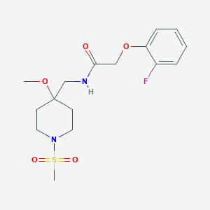 molecular formula C16H23FN2O5S B2845971 2-(2-fluorophenoxy)-N-[(1-methanesulfonyl-4-methoxypiperidin-4-yl)methyl]acetamide CAS No. 2415521-41-2