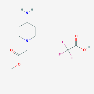 molecular formula C11H19F3N2O4 B2845979 Ethyl 2-(4-aminopiperidin-1-yl)acetate trifluoroacetic acid CAS No. 2355215-90-4