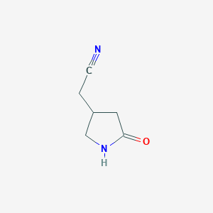 B2846042 2-(5-Oxopyrrolidin-3-yl)acetonitrile CAS No. 1784794-72-4