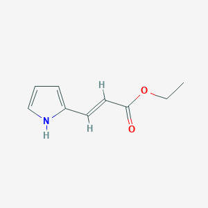 molecular formula C9H11NO2 B2846056 (E)-ethyl3-(1H-pyrrol-2-yl)acrylate CAS No. 2433-65-0
