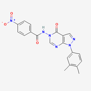 molecular formula C20H16N6O4 B2846067 N-(1-(3,4-dimethylphenyl)-4-oxo-1H-pyrazolo[3,4-d]pyrimidin-5(4H)-yl)-4-nitrobenzamide CAS No. 899738-32-0