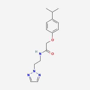 molecular formula C15H20N4O2 B2846090 N-(2-(2H-1,2,3-triazol-2-yl)ethyl)-2-(4-isopropylphenoxy)acetamide CAS No. 2097919-85-0