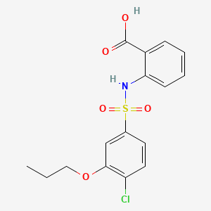 B2846098 2-(4-Chloro-3-propoxybenzenesulfonamido)benzoic acid CAS No. 929454-73-9
