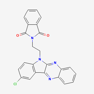 molecular formula C24H15ClN4O2 B2846101 2-(2-{9-chloro-6H-indolo[2,3-b]quinoxalin-6-yl}ethyl)-2,3-dihydro-1H-isoindole-1,3-dione CAS No. 612041-34-6