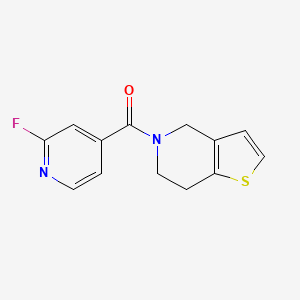 molecular formula C13H11FN2OS B2846129 2-fluoro-4-{4H,5H,6H,7H-thieno[3,2-c]pyridine-5-carbonyl}pyridine CAS No. 1291646-98-4