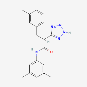 molecular formula C19H21N5O B2846143 N-(3,5-dimethylphenyl)-3-(3-methylphenyl)-2-(2H-1,2,3,4-tetrazol-5-yl)propanamide CAS No. 483993-88-0