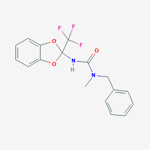 molecular formula C17H15F3N2O3 B284616 N-benzyl-N-methyl-N'-[2-(trifluoromethyl)-1,3-benzodioxol-2-yl]urea 