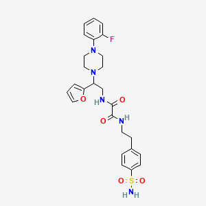 N1-(2-(4-(2-fluorophenyl)piperazin-1-yl)-2-(furan-2-yl)ethyl)-N2-(4-sulfamoylphenethyl)oxalamide