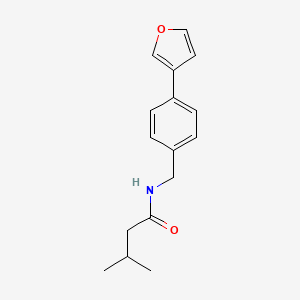 molecular formula C16H19NO2 B2846255 N-(4-(furan-3-yl)benzyl)-3-methylbutanamide CAS No. 2034453-84-2