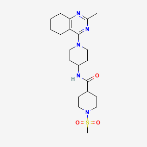 molecular formula C21H33N5O3S B2846264 1-methanesulfonyl-N-[1-(2-methyl-5,6,7,8-tetrahydroquinazolin-4-yl)piperidin-4-yl]piperidine-4-carboxamide CAS No. 2034411-20-4