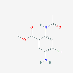 molecular formula C10H11ClN2O3 B2846274 Methyl 5-amino-4-chloro-2-acetamidobenzoate CAS No. 2095410-02-7