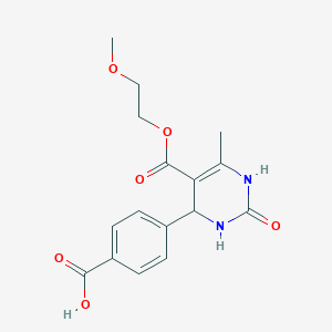 B2846277 4-[5-(2-methoxyethoxycarbonyl)-6-methyl-2-oxo-3,4-dihydro-1H-pyrimidin-4-yl]benzoic Acid CAS No. 500149-16-6