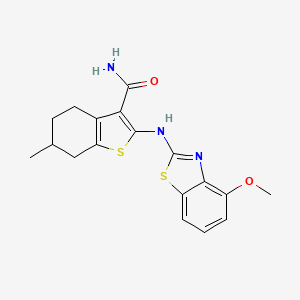2-((4-Methoxybenzo[d]thiazol-2-yl)amino)-6-methyl-4,5,6,7-tetrahydrobenzo[b]thiophene-3-carboxamide