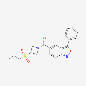 B2846357 (3-(Isobutylsulfonyl)azetidin-1-yl)(3-phenylbenzo[c]isoxazol-5-yl)methanone CAS No. 1797874-68-0