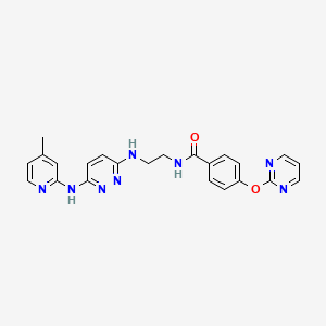 molecular formula C23H22N8O2 B2846358 N-(2-((6-((4-methylpyridin-2-yl)amino)pyridazin-3-yl)amino)ethyl)-4-(pyrimidin-2-yloxy)benzamide CAS No. 1334374-01-4