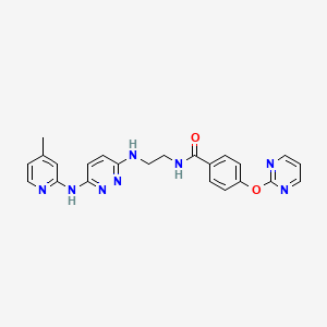N-(2-((6-((4-methylpyridin-2-yl)amino)pyridazin-3-yl)amino)ethyl)-4-(pyrimidin-2-yloxy)benzamide