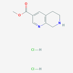 molecular formula C10H14Cl2N2O2 B2846364 Methyl 5,6,7,8-tetrahydro-1,7-naphthyridine-3-carboxylate dihydrochloride CAS No. 2551116-71-1
