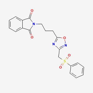 2-(3-(3-((Phenylsulfonyl)methyl)-1,2,4-oxadiazol-5-yl)propyl)isoindoline-1,3-dione