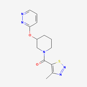 (4-Methyl-1,2,3-thiadiazol-5-yl)(3-(pyridazin-3-yloxy)piperidin-1-yl)methanone