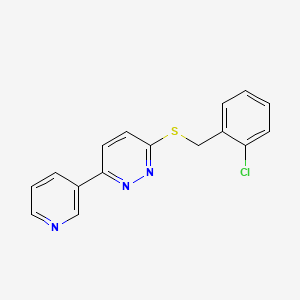 3-((2-Chlorobenzyl)thio)-6-(pyridin-3-yl)pyridazine