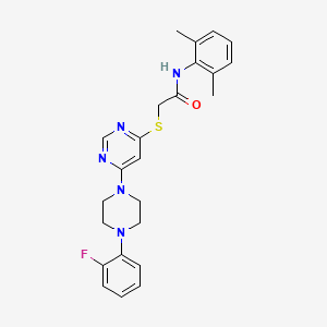 molecular formula C24H26FN5OS B2846384 N-(2,6-dimethylphenyl)-2-({6-[4-(2-fluorophenyl)piperazin-1-yl]pyrimidin-4-yl}sulfanyl)acetamide CAS No. 1251615-35-6