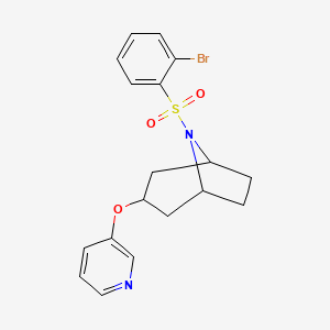 (1R,5S)-8-((2-bromophenyl)sulfonyl)-3-(pyridin-3-yloxy)-8-azabicyclo[3.2.1]octane
