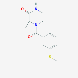 4-(3-(Ethylthio)benzoyl)-3,3-dimethylpiperazin-2-one