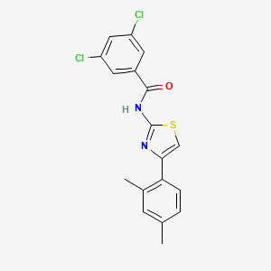 3,5-dichloro-N-[4-(2,4-dimethylphenyl)-1,3-thiazol-2-yl]benzamide
