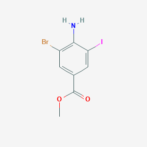 molecular formula C8H7BrINO2 B2846402 Methyl 4-amino-3-bromo-5-iodobenzoate CAS No. 1240113-86-3