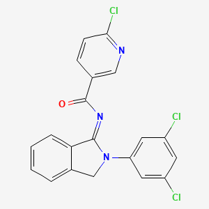 6-chloro-N-[2-(3,5-dichlorophenyl)-3H-isoindol-1-ylidene]pyridine-3-carboxamide