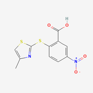 2-[(4-Methyl-1,3-thiazol-2-yl)sulfanyl]-5-nitrobenzoic acid