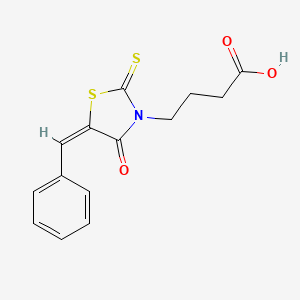 (E)-4-(5-benzylidene-4-oxo-2-thioxothiazolidin-3-yl)butanoic acid