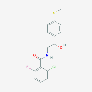 2-chloro-6-fluoro-N-(2-hydroxy-2-(4-(methylthio)phenyl)ethyl)benzamide