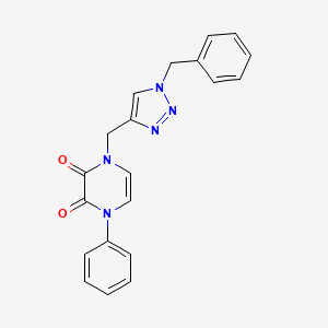 1-[(1-Benzyltriazol-4-yl)methyl]-4-phenylpyrazine-2,3-dione