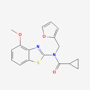 N-(furan-2-ylmethyl)-N-(4-methoxybenzo[d]thiazol-2-yl)cyclopropanecarboxamide