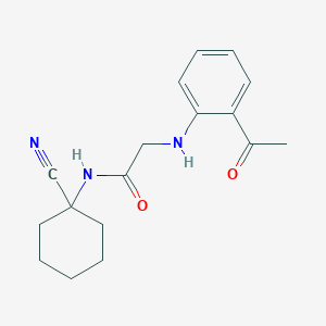 2-[(2-acetylphenyl)amino]-N-(1-cyanocyclohexyl)acetamide