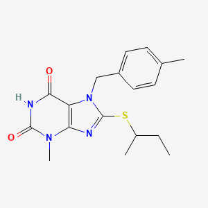 8-(butan-2-ylsulfanyl)-3-methyl-7-(4-methylbenzyl)-3,7-dihydro-1H-purine-2,6-dione