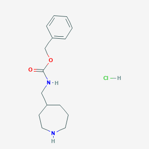 molecular formula C15H23ClN2O2 B2846437 Benzyl (azepan-4-ylmethyl)carbamate hydrochloride CAS No. 1823862-90-3
