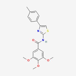 molecular formula C20H20N2O4S B2846450 3,4,5-trimethoxy-N-(4-(p-tolyl)thiazol-2-yl)benzamide CAS No. 324758-49-8