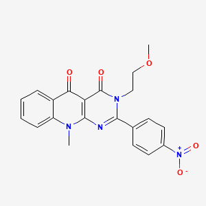 3-(2-methoxyethyl)-10-methyl-2-(4-nitrophenyl)pyrimido[4,5-b]quinoline-4,5(3H,10H)-dione