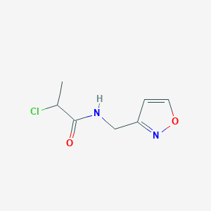 molecular formula C7H9ClN2O2 B2846464 2-chloro-N-(1,2-oxazol-3-ylmethyl)propanamide CAS No. 1500876-48-1