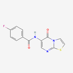 4-fluoro-N-(5-oxo-5H-[1,3]thiazolo[3,2-a]pyrimidin-6-yl)benzamide