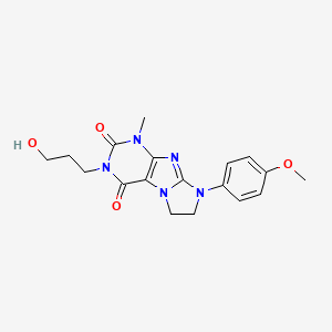 2-(3-Hydroxypropyl)-6-(4-methoxyphenyl)-4-methyl-7,8-dihydropurino[7,8-a]imidazole-1,3-dione