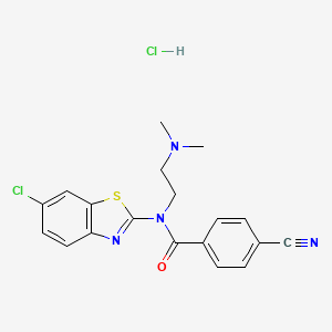 N-(6-chlorobenzo[d]thiazol-2-yl)-4-cyano-N-(2-(dimethylamino)ethyl)benzamide hydrochloride