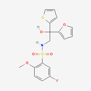 5-fluoro-N-(2-(furan-2-yl)-2-hydroxy-2-(thiophen-2-yl)ethyl)-2-methoxybenzenesulfonamide