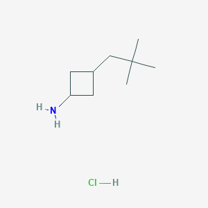 3-(2,2-Dimethylpropyl)cyclobutan-1-amine;hydrochloride
